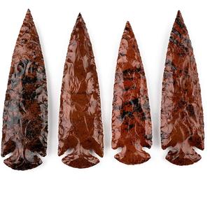 Tête de flèche obsidienne en acajou naturel, pierre naturelle, agate de guérison, cristal, vente en gros - Product Image 5