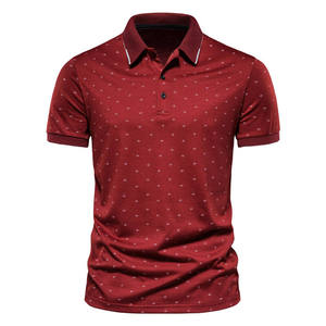 Venta al por mayor transpirable verano hombres Polo' s2025 nuevo Color sólido ancla impreso Polo hombres manga corta Camiseta - Product Image 2