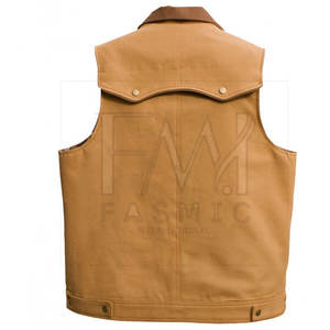 เสื้อกั๊กหนังแขนกุดสำหรับผู้ชายเสื้อแจ็คเก็ตแฟชั่น - Product Image 5