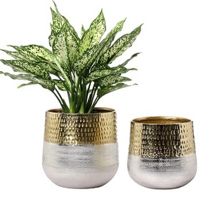 Cubos de Metal para jardín con mango, cubos de maceta rústicos Retro decorativos de tamaño mediano, latas para plantas o almacenamiento - Product Image 2