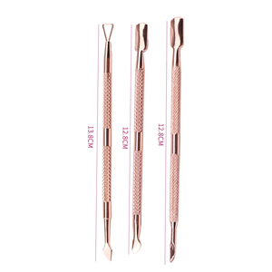 Empujador de cutículas de acero inoxidable, herramienta de manicura para el cuidado de las uñas y uso en salones. Empujador de cutículas profesional para manicura. - Product Image 4