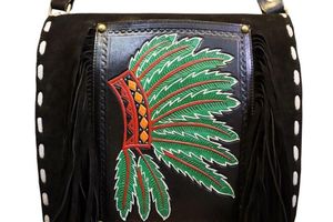 Venta caliente nuevo bolso de cuero de vaca bohemio cuero genuino Crossbody moda occidental flecos hecho a mano productos más vendidos lienzo - Product Image 5