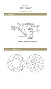 B2B D'Vins Joyas para GIA Certificado Diamante blanco suelto 1,00 CT Redondo natural F Color FL FLUJO Pureza EX Corte pulido - Product Image 4