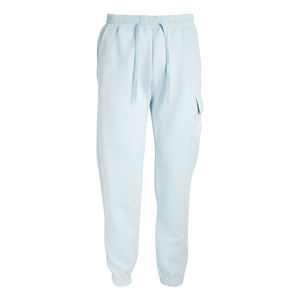 Pantalon de jogging en molleton de coton pour homme, taille plus, bleu clair, avec revers cargo, confortable, écologique, séchage rapide, respirant, personnalisé - Product Image 1