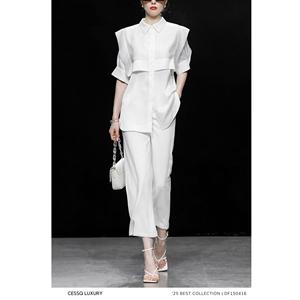 Vietnam Formal Lavender Canvas Pants With Pleated Straight Design And Anti Wrinkle <b>Fabric</b> Oem Service - Product Image 1