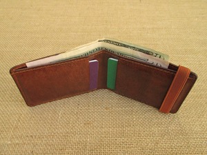 Exportateur indien élégant portefeuille en cuir pleine fleur pour porte-cartes de poche avant ultra mince disponible à un prix abordable - Product Image 2