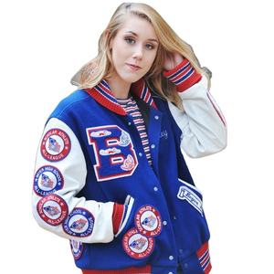 Varsity jacket personnalisé couleur beau design vêtements pour femmes porte des vestes à bas prix vente chaude Letterman vestes - Product Image 1