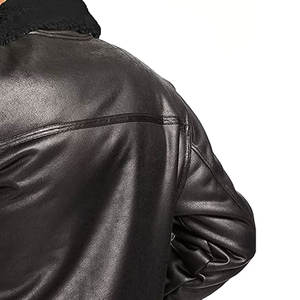 <b>Mens</b> Aviator RAF Leather <b>Jacket</b> Double Collar Fashion Quality Winter Windproof Warm <b>Fur</b> Sheepskin Fashion Shearling Leather - Product Image 5