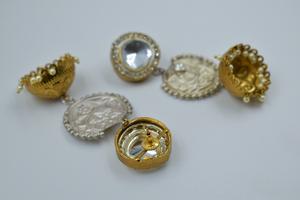 Venta caliente de alta calidad Material de latón antiguo estilo de perno nuevo diseño de moda Jhumka pendiente joyería de moda para mujeres y niñas - Product Image 2