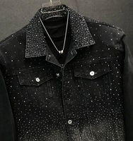 Veste pour Homme Veste Denim pour Homme avec Patchwork en Cuir Veste Trucker Biker Jeans avec Multi-poches Bas Prix Service OEM