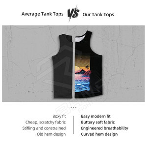 Nouvelle arrivée débardeurs décontractés pour hommes 100% coton séchage rapide et respirant grande taille style Hip Hop - Product Image 3