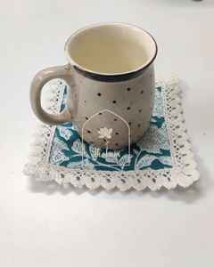 Ensemble de sous-verres en tissu imprimé bloc fait main pour thé Tapis écologique et tampons Collection de sous-verres confortables pour tasses à thé - Product Image 6