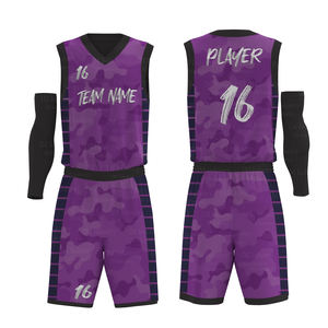 Personalice su propio uniforme de baloncesto del equipo reversible para hombre sublimación impreso cosido uniforme de baloncesto - Product Image 6