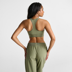 Elastic <b>Band</b> Racer-back Compression Bra Women Quick Dry Fitness Training Yoga Compression Bras Seamed <b>Workout</b> Bra Ladies - Product Image 4