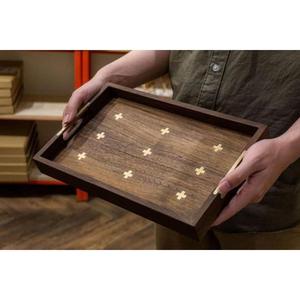 Bandeja de Servicio de Madera Ecológica, Duradera y Elegante, Rectangular Grande, Tamaño Personalizado, Apta para Lavavajillas y Microondas, para Hotel y Restaurante - Product Image 3