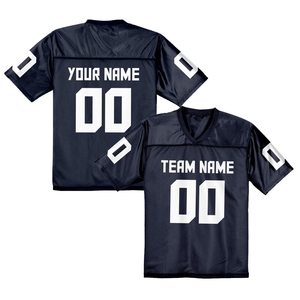 Camiseta de fútbol americano de malla de poliéster personalizada con logo bordado y sublimado, estilo urbano, de corte holgado, la más demandada para venta al por mayor. - Product Image 3