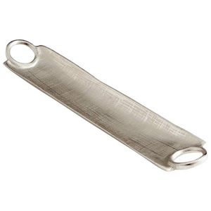 Plateau décoratif en métal texturé argenté de style nordique, plateau minimaliste à longue poignée pour l'affichage de bougies, la vanité, les bijoux et le salon - Product Image 1