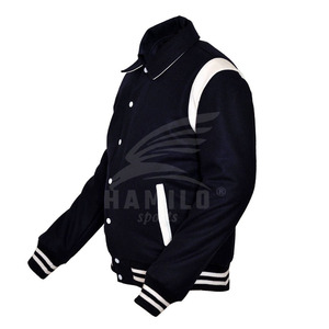 Blouson aviateur universitaire personnalisé de haute qualité pour hommes en polaire de haute qualité pour l'hiver Letterman Design - Product Image 5