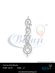 Barandilla de Hierro Fundido Gris Real Altamente Pulida, Moderna, con Acabado Super Shot Blast, para Escaleras, Balcones y Terrazas, Duradera, Ornamental, Personalizada, 5 Años de Garantía - Product Image 4