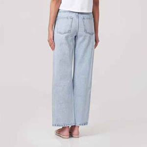 Vaqueros desgastados ajustados para mujer, ropa exterior para todas las estaciones con estilo frontal plano, combinación perfecta para la primavera Otoño Invierno - Product Image 2