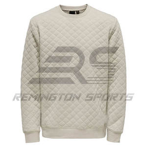 Nuevo estilo Streetwear cuello redondo acolchado sudadera logotipo personalizado con manga larga hombres de gran tamaño sudadera acolchada - Product Image 1