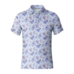 Polo de Golf de Alta Calidad para Hombre con Estampado Floral, Tela Ligera de Secado Rápido, Polo Cómodo para Campo de Golf, Venta al por Mayor - Product Image 6
