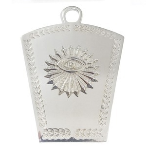 Collier de bijoux maçonniques en argent - Bijou d'orateur, collier de bijoux d'orateur, couleur argent, métal, laiton - Product Image 2