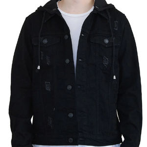 Veste en jean brodée de qualité supérieure Green Swift Industries, style moderne, portable et lavable - Product Image 1