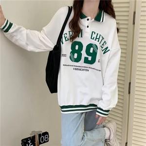 Polo personalizable de manga larga para mujer al por mayor, cuello de solapa, serigrafiado, transpirable, estilo informal - Product Image 5