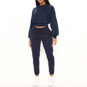 Ensemble de jogging 2 pièces en polaire 100% coton personnalisé pour femmes ensemble de jogging combinaison ensemble de jogging vierge - Product Image 6