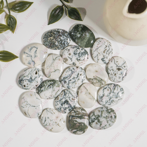 Wholesale Premium Quality Polished <b>Crystal</b> <b>Tree</b> Agate Flat Stones for Healing Meditation Decoration - Product Image 4