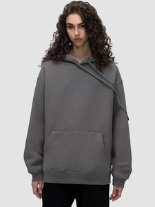 เสื้อสเวตเตอร์มีฮู้ดของผู้หญิงสีน้ำตาลหนาลำลองมีฮู้ดทรงหลวมมีกระเป๋าฤดูหนาว - Product Image 5