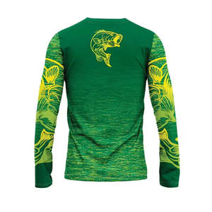 เสื้อตกปลาแขนยาวพิมพ์ลายตามสั่งสำหรับกิจกรรมกลางแจ้ง แห้งเร็ว ระบายอากาศได้ดี ผลิตจากโพลีเอสเตอร์ 100% ป้องกันแสงแดด UPF 50 สำหรับทุกเพศ - Product Image 2