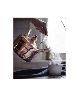 Pure copper <b>kettle</b> for boiling <b>water</b> on stove ideal for Ayurvedic benefits and traditional tea preparation at home - Product Image 2