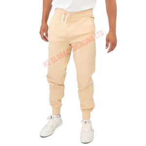 กางเกงวอร์มผู้ชายผ้าฝ้ายผสมด้านล่างสำหรับสวมใส่สบายพร้อมสายรัดเอวยางยืดแฟชั่น - Product Image 1