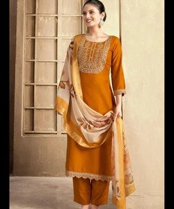 Salwar Kameez de Lino Pakistaní, Vestidos Antiestáticos para Mujer, Trajes Listos para Usar para Niñas, Niños y Damas, Estilo Vintage, Largos hasta el Suelo, para Fiestas - Product Image 3