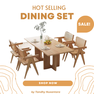 Ensemble de salle à manger en bois massif de qualité supérieure avec 4 chaises, table à manger en bois de haute qualité pour restaurant et salle à manger - Product Image 6