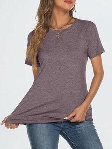 2025 à la mode femmes léger tricot été hauts personnalisé à manches courtes col rond t-shirts solide décontracté longs vêtements-commande minimum - Product Image 5