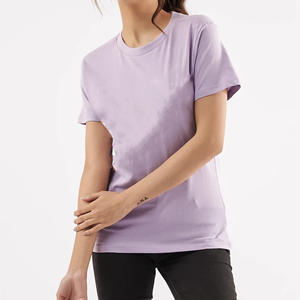 Camiseta holgada informal para mujer para verano 2025 Nueva camiseta de cuello redondo transpirable de algodón sólido de gran tamaño - Product Image 4