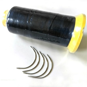 ด้ายไนลอน 1 ชิ้น พร้อมชุดโครเชต์แบบ Type C 5 ชิ้น สำหรับอุปกรณ์ร้านทำผม ด้ายโพลีเอสเตอร์สำหรับทำวิกผมและถักทอ - Product Image 4