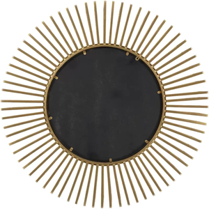 Miroir mural moderne à cadre rond en métal de qualité supérieure Décoration suspendue durable plaquée or pour la maison Salon - Product Image 6