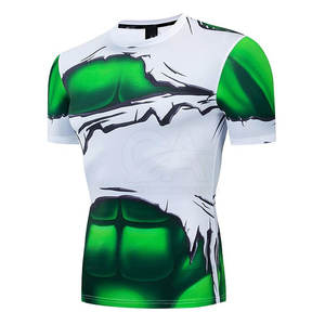 Concevez vos propres hommes Compression T-shirts tenue décontracté Logo personnalisé fait hommes Compression T-shirts - Product Image 2