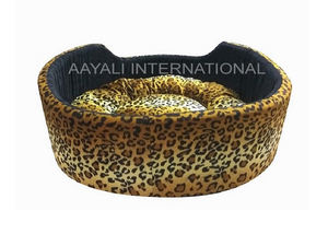 AAYALI Wildleder Gemütliches, reversibles, rundes, weiches Hunde-/Katzen bett mit Leoparden muster - Product Image 4