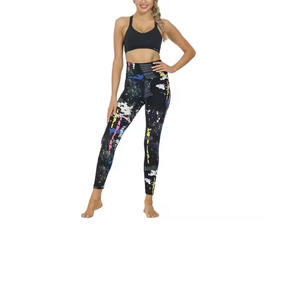 Women's 100% <b>Polyester</b> High Waist <b>Legging</b> Sublimated Solid Color Fitness Yoga Gym uploaded Dress Sports - Product Image 2