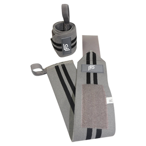 Par de muñequeras rojas de goma de algodón para adultos de talla única para entrenamiento de levantamiento de pesas y levantamiento de pesas en el gimnasio - Product Image 5