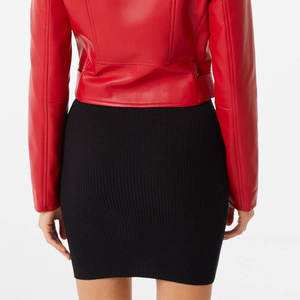 Veste en cuir pour femmes, tenue décontractée et de plein air à vendre Nouveau style de veste en cuir véritable pour femmes de couleur unie - Product Image 4