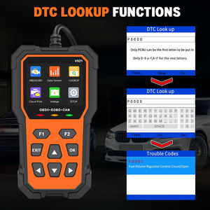 Escáner de Diagnóstico OBD2 Rinku Motor V521 para Todos los Autos - Lector de Códigos de Luz de Advertencia del Motor con Función de Reinicio 12-24V - Product Image 2