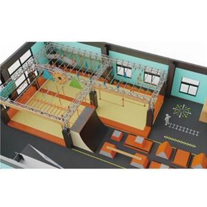 Curso de obstáculos Safe Kids: equipo de gimnasio personalizado Ninja Warrior & Spartan para Parque interior - Product Image 1