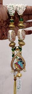 Beautiful Janmashtami Special Radha Krishna With Tamble Tanjore Long <b>Necklace</b> Set High Quality <b>Necklace</b> With <b>Earrings</b> - Product Image 5