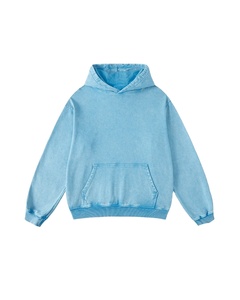 Sweat-shirt à capuche vintage pour homme en coton 100% personnalisé, tissu molletonné français de luxe 450 g/m², effet délavé à l'acide - Product Image 1